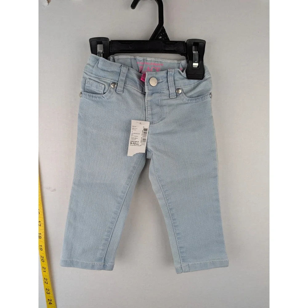 The Children's Place Toddler Girls Skinny Jeans Light Sky Wash Blue 9-12M NWT